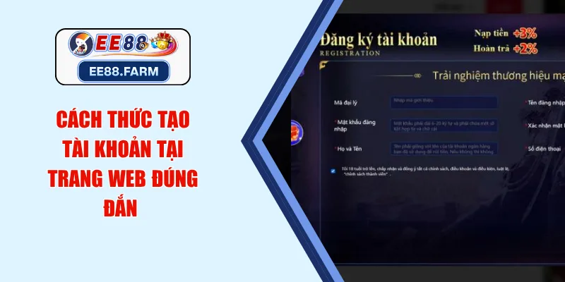 Cách thức tạo tài khoản tại trang web đúng đắn 